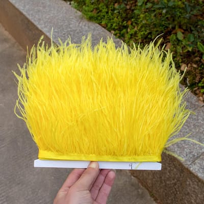 1 meter paarse struisvogelveren franje 8-10 cm natuurlijke pluimen lint voor bruiloft decoratie feestjurk kleding accessoires 8-10cm