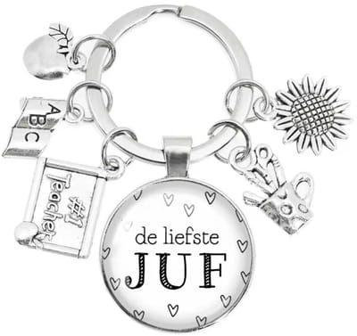 Without Lemon - Bedankt Juf Sleutelhanger - Juffendag / Einde Schooljaar Bedankje - Leuk Juf Geschenk - Versie: B