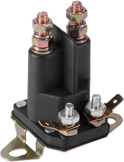Universele 3 Polige Starter Solenoid voor 12V Motoren - Geschikt voor Briggs & Stratton, Hoogwaardige Zwarte Metaal en Plastic Constructie, Vervangingsonderdeel voor 109946, 146154 en 1753539