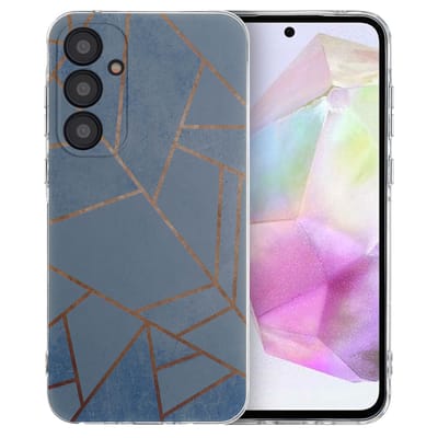 imoshion Hoesje - Geschikt voor Samsung Galaxy A35 - Design hoesje verpakking - Blue Graphic