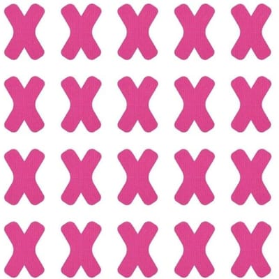 20 pièces/ensemble bandes bandes de sport élastiques pour genou épaule et coude Muscles athlétiques pansement autocollant rouge rose