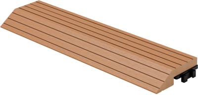 WPC kantstrook 30x2x7,5 cm voor WPC vloertegel recht lichtbruin ML design