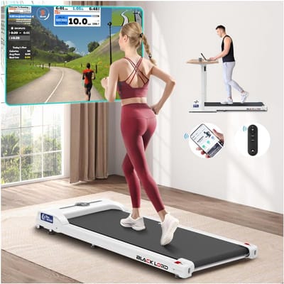 Opvouwbare loopband - 2-in-1 trainer - Thuis sporten - Compact ontwerp - 119 x 48.5 cm - Wit