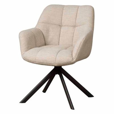 Tower Living Eetkamerstoel Alba Alpine - Naturel Stof - 67x66x86cm