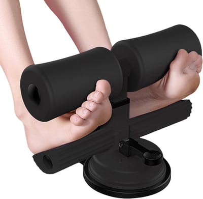 Buiktrainer voetsteun - Fitness accessoire - Buikspier training - Verbeterde trainings efficiëntie - 26 x 12 x 12 cm - Zwart