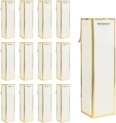 12 stuks geschenkzakjes voor flessen voor jubileum, verjaardag en festival