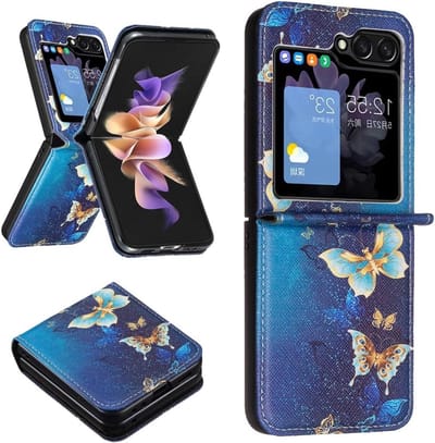 Elegante PU leren flip case voor Samsung Galaxy Z Flip 7 met magnetische sluiting, kickstand en kaartslot - Schokbestendige bescherming en stijl voor je smartphone