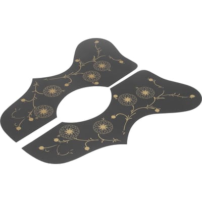 2 stuks Gitaar Beschermingsplaten Anti-Kras Pickguard Snaarinstrument Kunststof Beschermingsplaat(Zwart )