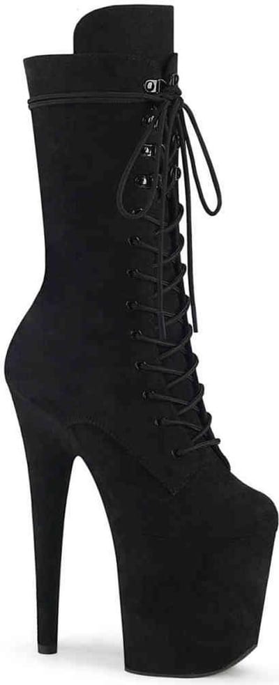 Pleaser - FLAMINGO-1050FS Plateau Laarzen, Paaldans schoenen - Paaldans schoenen - 35 Shoes - Zwart