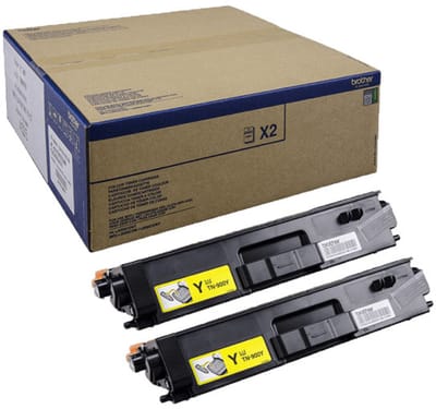 Brother TN-900YTWIN Toner 12000pagina's Geel toners & lasercartridge
