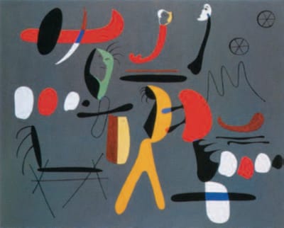 Joan Miro - Peinture collage - Mini kunstposter - 24x30 cm