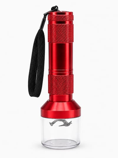 Zirkle - Elektrische Kruidenmaler / Specerijmolen / Mini Spice Grinder / Kruidenmolen - Op Batterijen - Voor Gedroogde Kruiden, Kruidenmixen en Specerijen - Compact voor Thuis, Reizen en Camping - Rood