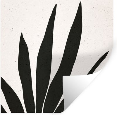 Muurstickers - Sticker Folie - Blad - Plant - Minimalisme - 100x100 cm - Plakfolie - Muurstickers Kinderkamer - Zelfklevend Behang XXL - Zelfklevend behangpapier - Stickerfolie