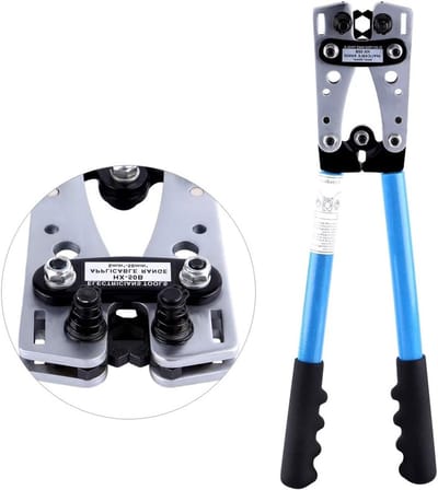 Professionele Crimp Tang voor Draadverbindingen - Hoogwaardige Carbon Staal, Rubber Handvat, Geschikt voor Accukabels en Lugs, 6-50 mm²