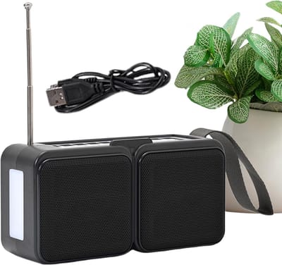 Draagbare Radio - Noodweerradio - Kamperen en Reizen - Zonne-energie opladen - 15.6 cm - Zwart