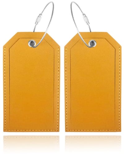Bagagelabel Geel - Set van 2 stuks