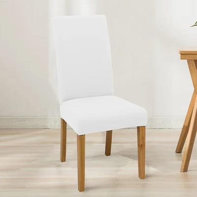 6 pièces Housse de chaise élastique couleur unie réglable Spandex Stretch Housse de chaise Housse de siège de chaise Cuisine Salle à manger Mariage 6PCS