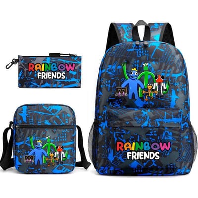Rainbow Friends Omringende Rugzak Basisschoolleerling Sterrenhemel Schooltas Driesets as the picture