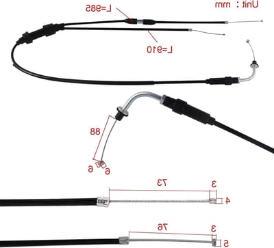 Gaskabel Voor PW50 PY50 PIWI 50cc Peewee 50 Y-Zinger Pit Crossmotor Motorfiets Accessoires