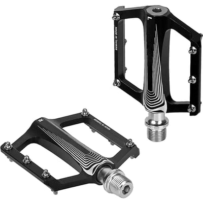Opvouwbare Fietspedalen Aluminiumlegering Platte Fietsplatformpedalen Mountainbikepedalen Fietspedaal Wegpedalen zwart