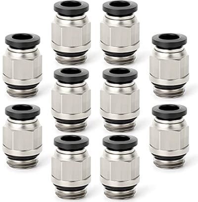 10 Stuks 8mm Push-In Quick Connector Met Afdichtring voor Pneumatische Toepassingen