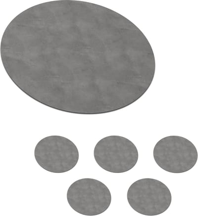 Onderzetters voor glazen - Rond - Beton - Structuur - Patroon - 10x10 cm - Glasonderzetters - 6 stuks