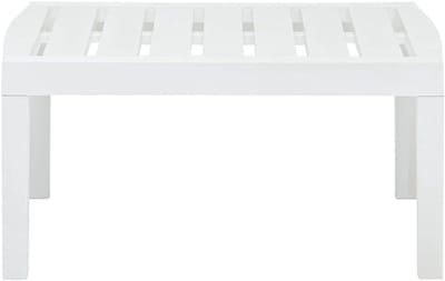 Tuin bijzettafel - Kunststof tafel - Buiten genieten - Weerbestendig materiaal - 78 x 55 x 38 cm - Wit