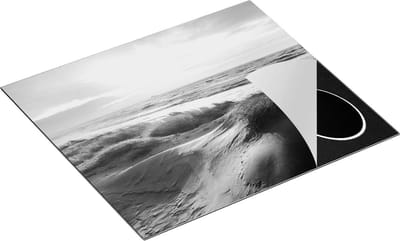 Chefcare Inductie Beschermer Duinen en Zee - Zwart Wit - 60x50 cm - Afdekplaat Inductie - Kookplaat Beschermer - Inductie Mat