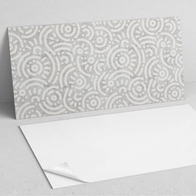 Coloray Wandpanelen Zelfklevend - Abstract lijnpatroon PVC Wandpaneel - 100 cm x 50 cm - Grijs Wandbekleding Zelfklevend - 1 stuk - Mozaïeken Wandpanelen Zelfklevend - Wandbord Keuken - Wandpaneel Badkamer