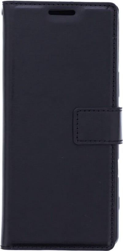 LuxeBass Telefoon Wallet Bookcase geschikt voor Sony Xperia 5 III - Kunstleer - Siliconen Houder - Magnetische sluiten- Zwart gsm hoesje - telefoonhoes - telefoonhoesjes - telefoonhoes - gsm hoes - telefoonhoesje