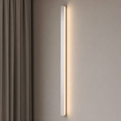 Lucande LED wandlamp Kinsley, 90 cm, nikkel, dimbaar, CCT