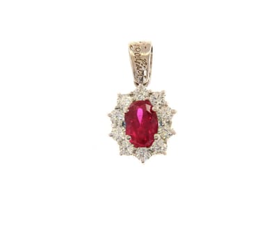 VALEDORO Premium Rouge | Hanger | 18 karaat witgoud | Zirkonia