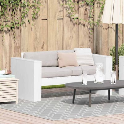 vidaXL - Tuin - Sofa - Wit - 134 - x - 60 - x - 62 - cm - Massief - grenenhout