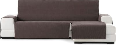 Chaise longue hoes - Bankovertrek Praktisch - Bank Beschermen - Chenille stof - 290 cm - Bruin
