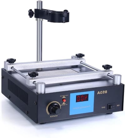 Voorverwarmingsstation - Verwarmingsplaat - PCB Reparatie - Digitale PID-regeling - 120x120 mm - Zwart