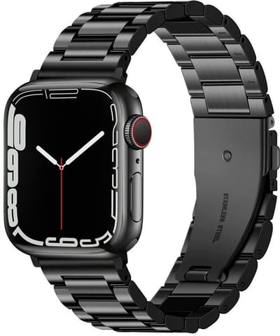 Compatibel met Apple Watch Bandjes 40mm 41mm 38mm Vrouwen Mannen, Metalen Apple Watch Armband Roestvrij Staal Band voor iwatch SE 1 2 3 Series 9 8 7 6 5 4 3 2 1, Zwart