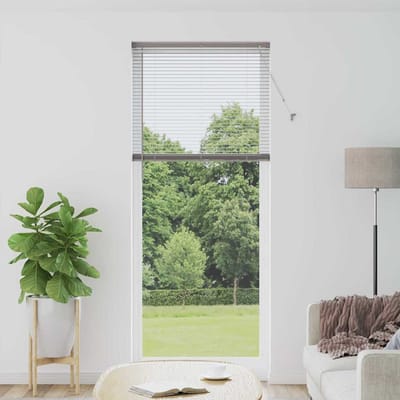 vidaXL - Venetiaanse - jaloezie - zilver - 220 - x - 90 - cm - 25 - mm - Aluminium