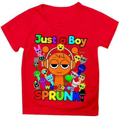 Zomer Cartoon Print Kinder T-shirt Jongens Casual Korte Mouw Baby Meisjes Kleding 140 orange