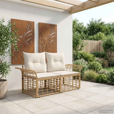 vidaXL - Buiten - loveseat - 2 - st - 2-Aantal - zitplaatsen