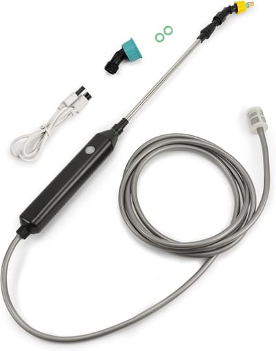Elektrische sproeier voor planten met telescoopstang en 3 sproeiers