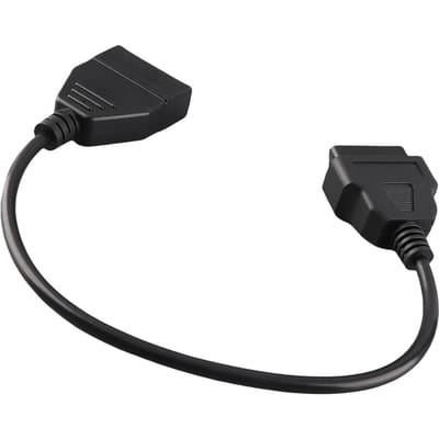 Professionele Auto Diagnostische Connector Kabel voor 12Pin Mannelijk naar OBD 16Pin Vrouwelijke Adapter black