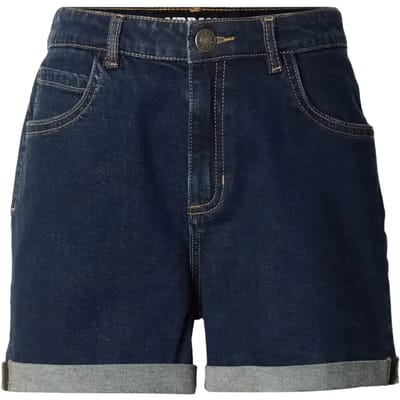 Urban Classics - High Waist Denim Korte broek - Taille, 26 inch - Blauw