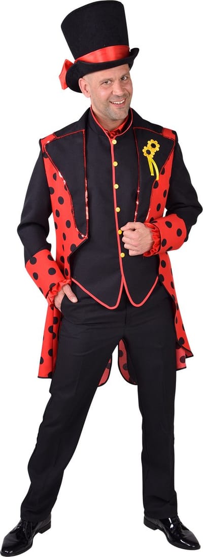 Magic Design Slipjas Met Vest Kever Polyester Zwart/rood Maat M