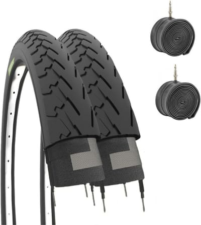 Zwarte fietsbanden 700x32C set met binnenband voor unisex volwassenen