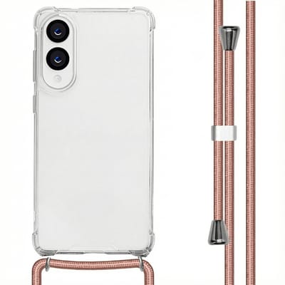 imoshion Hoesje - Geschikt voor Samsung Galaxy S25 Edge - Backcover met koord - Rosé Goud