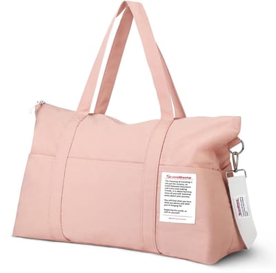 Dailygoods - Flintronic Sporttas voor dames, reistas, duffeltas, weekendtas, reistassen met trolleyhoes, waterdicht, gymtas, reistas, handbagagetas voor sport, reizen, vliegtuig, roze, Eén maat, modern
