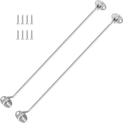 Allecto - Cabinehaken - Roestvrij Staal - Stevig en Duurzaam - Zilver - Voor Schuur en Garagedeur - 16 inch/400 mm