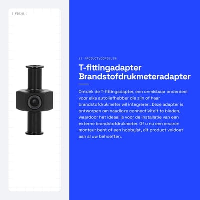 Dailygoods - T-fittingadapter - Brandstofdrukmeteradapter - Ideale connectiviteit - Zwart - Universele auto-onderdelen - Perfect voor externe installa...