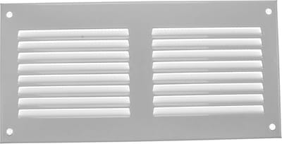 Ventilatie Rooster - Ventilatierooster Afdekking - Luchtstroom Regelen - Ingebouwde Insectenwering - 20 x 10 cm - Wit