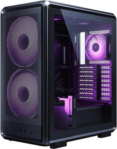 Computer Behuizing - PC Kast - Componenten Beschermen - Open Frame Ontwerp - Mid Tower - Zwart